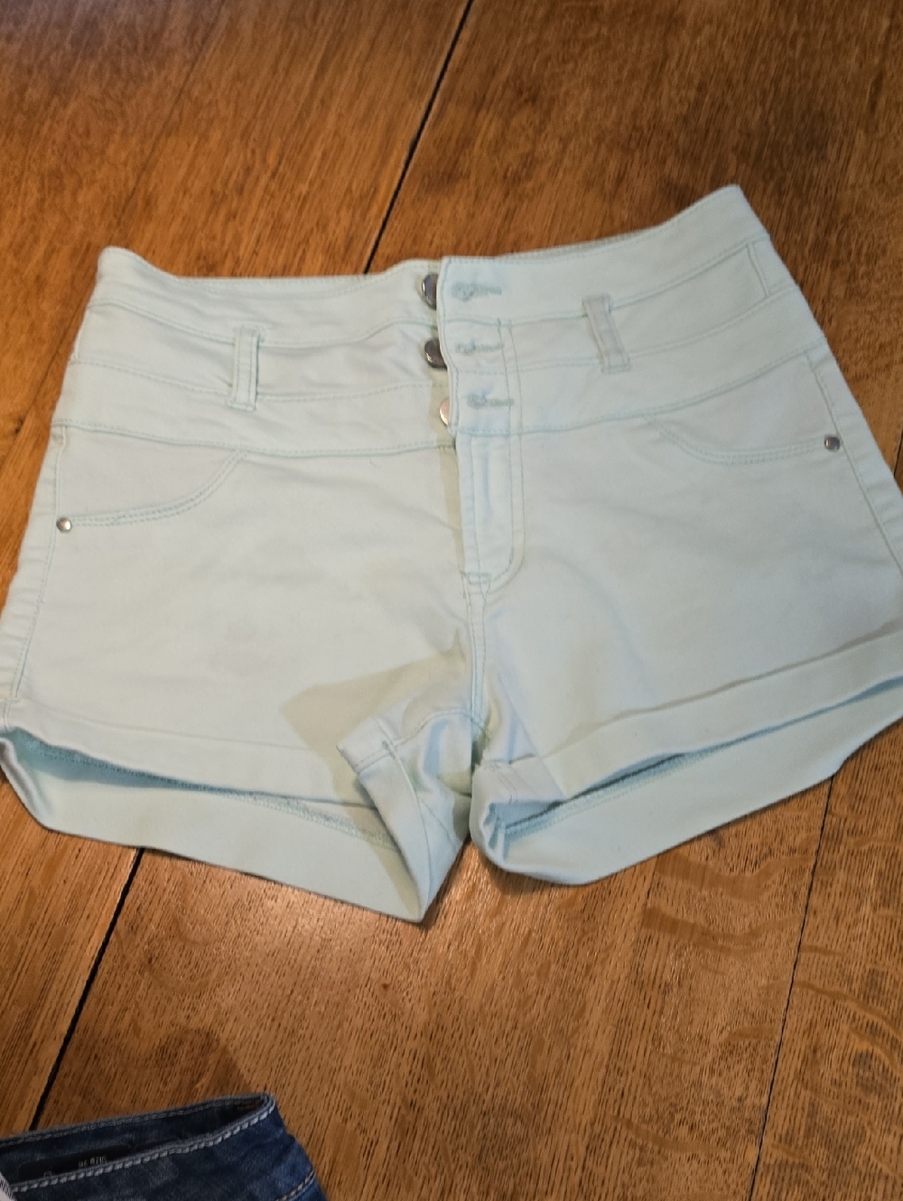 Women's High-Rise Light Mint Shorts